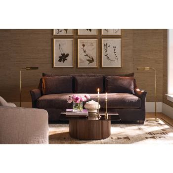 Moreau Quick Ship 85 inch Sofa Bench Cushion - Room Setting