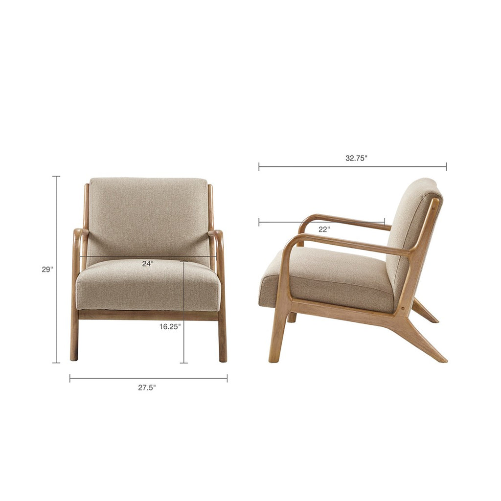 Novak Mid-Century Modern Accent Armchair