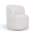 Massa Textured Performance Fabric Swivel Accent Chair in Beige