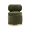 Amaya Upcycled Contract-Grade Chenille Swivel Desk Chair in Green