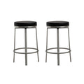 Pratt Performance Vegan Leather Swivel Counter Stool - Set of 2 in Black