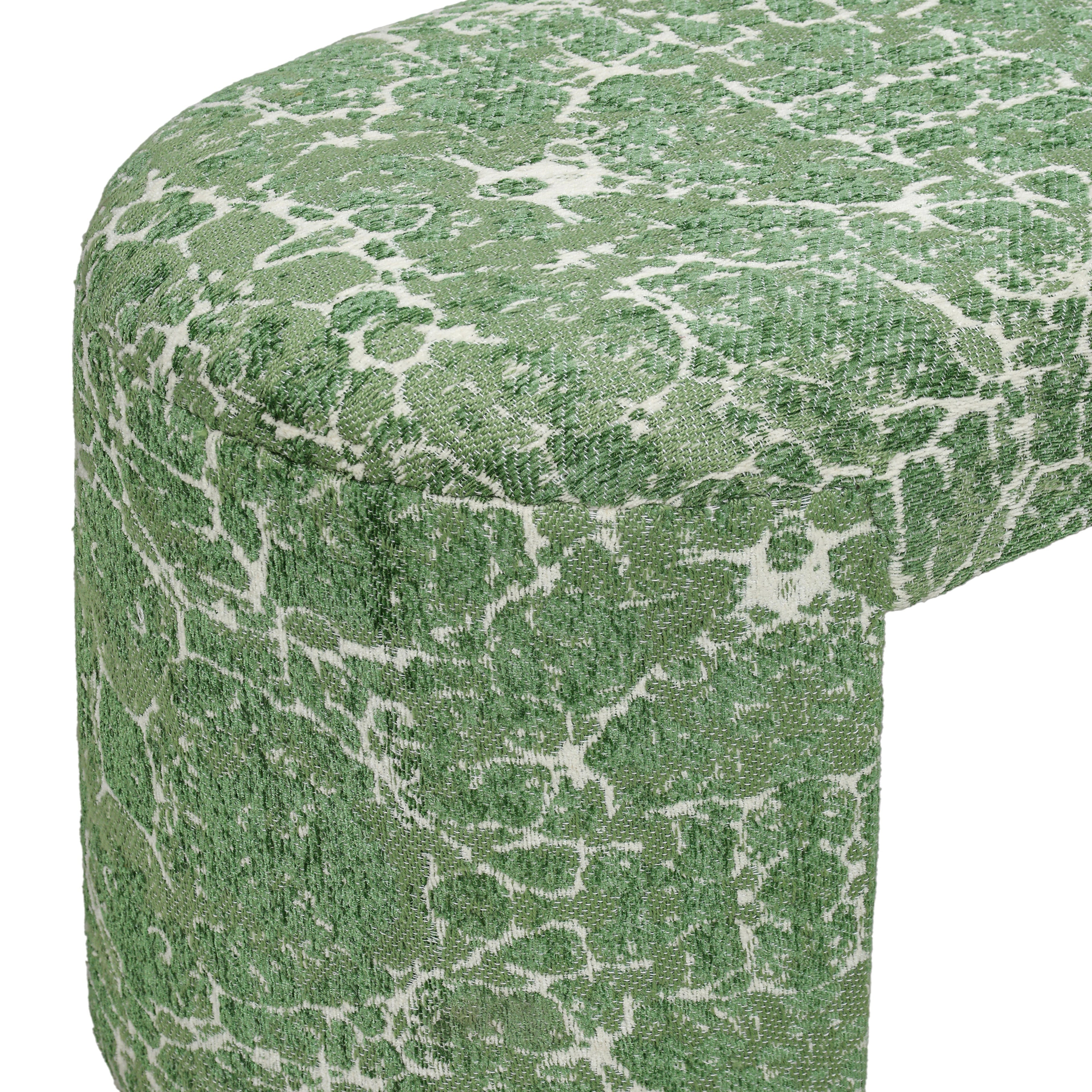 Greenspace 39" Rounded Upholstered Bench - Green