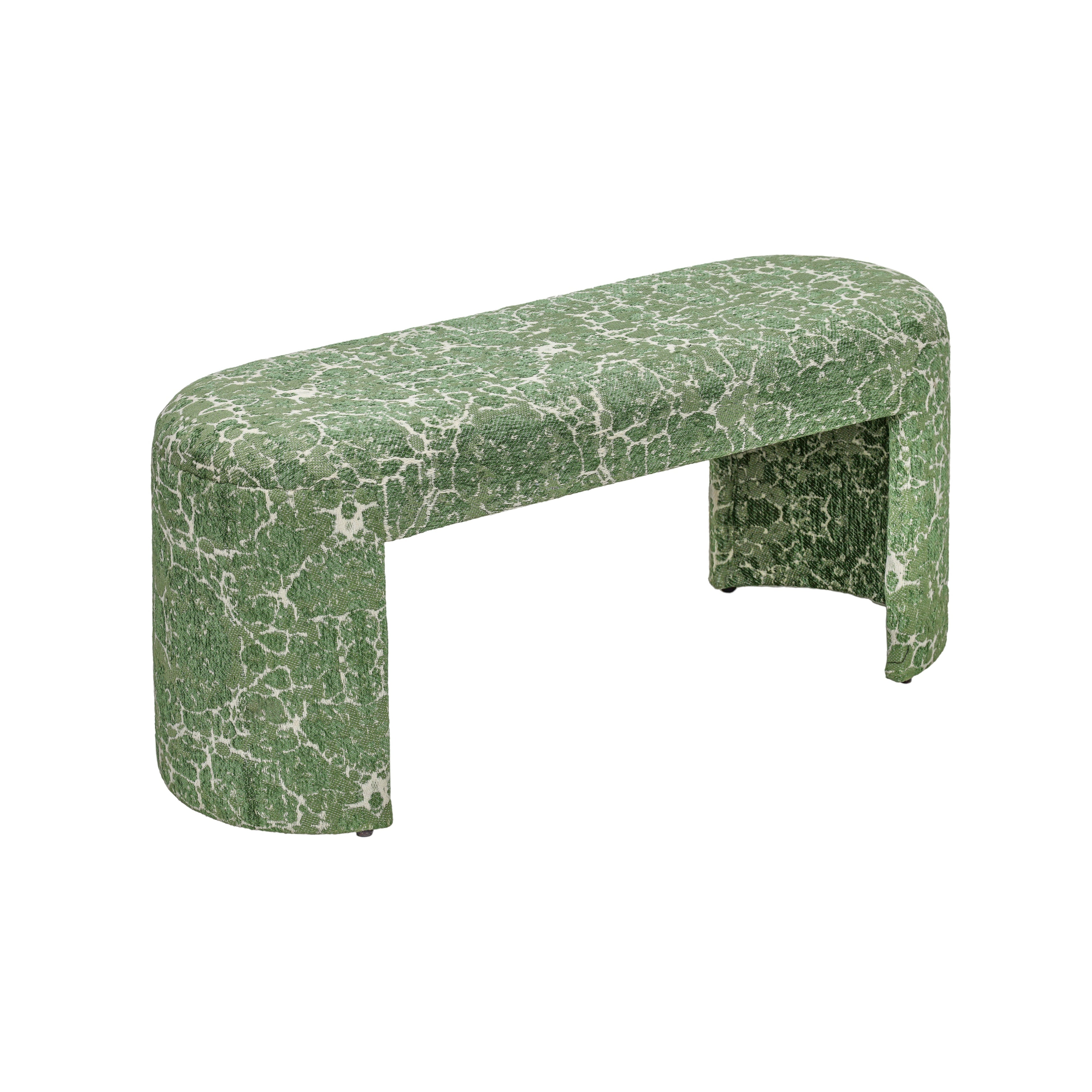 Greenspace 39" Rounded Upholstered Bench - Green