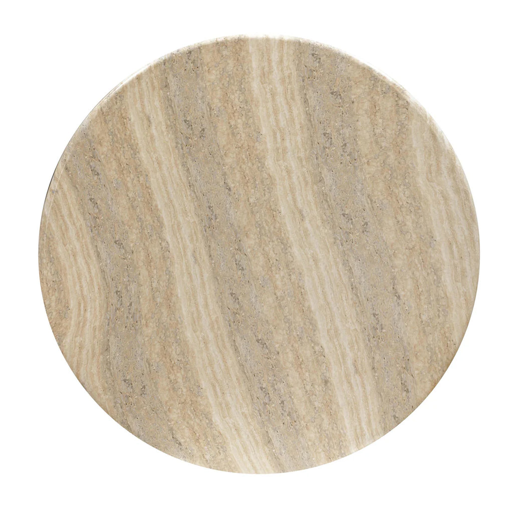 Patrizia Faux Travertine Round Coffee Table
