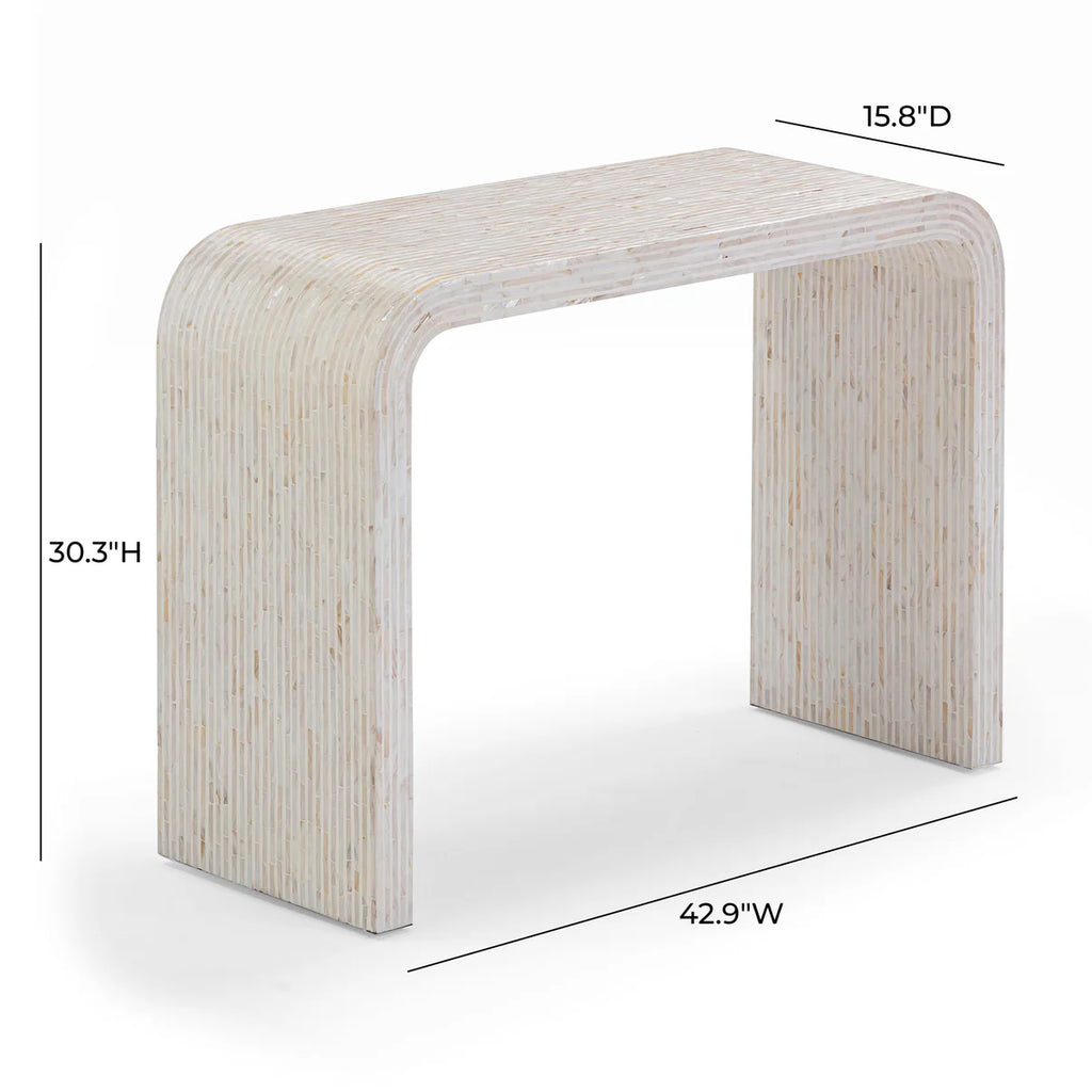 Opus Cream Capiz Shell Console Table