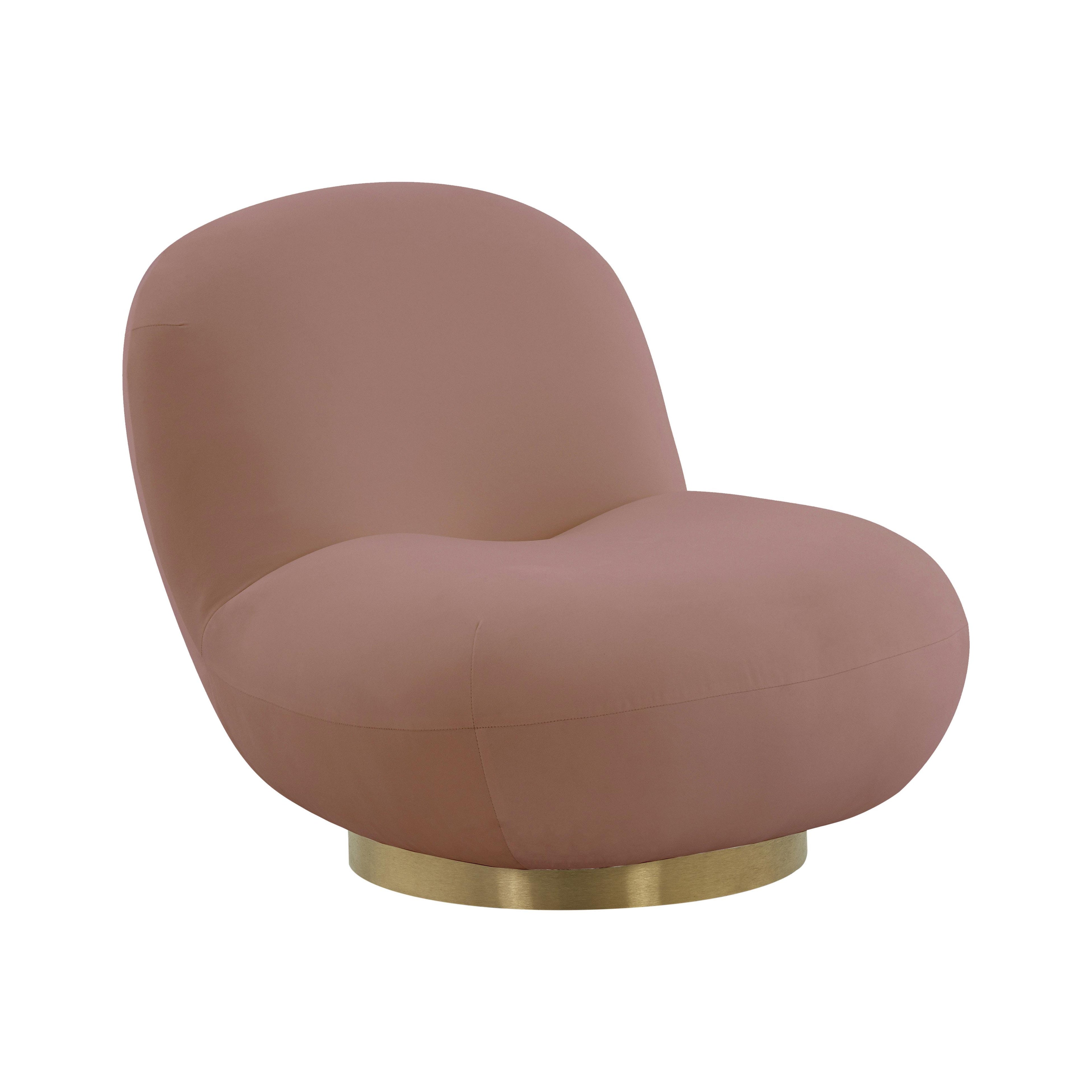 Emily Swivel Chair in Mauve