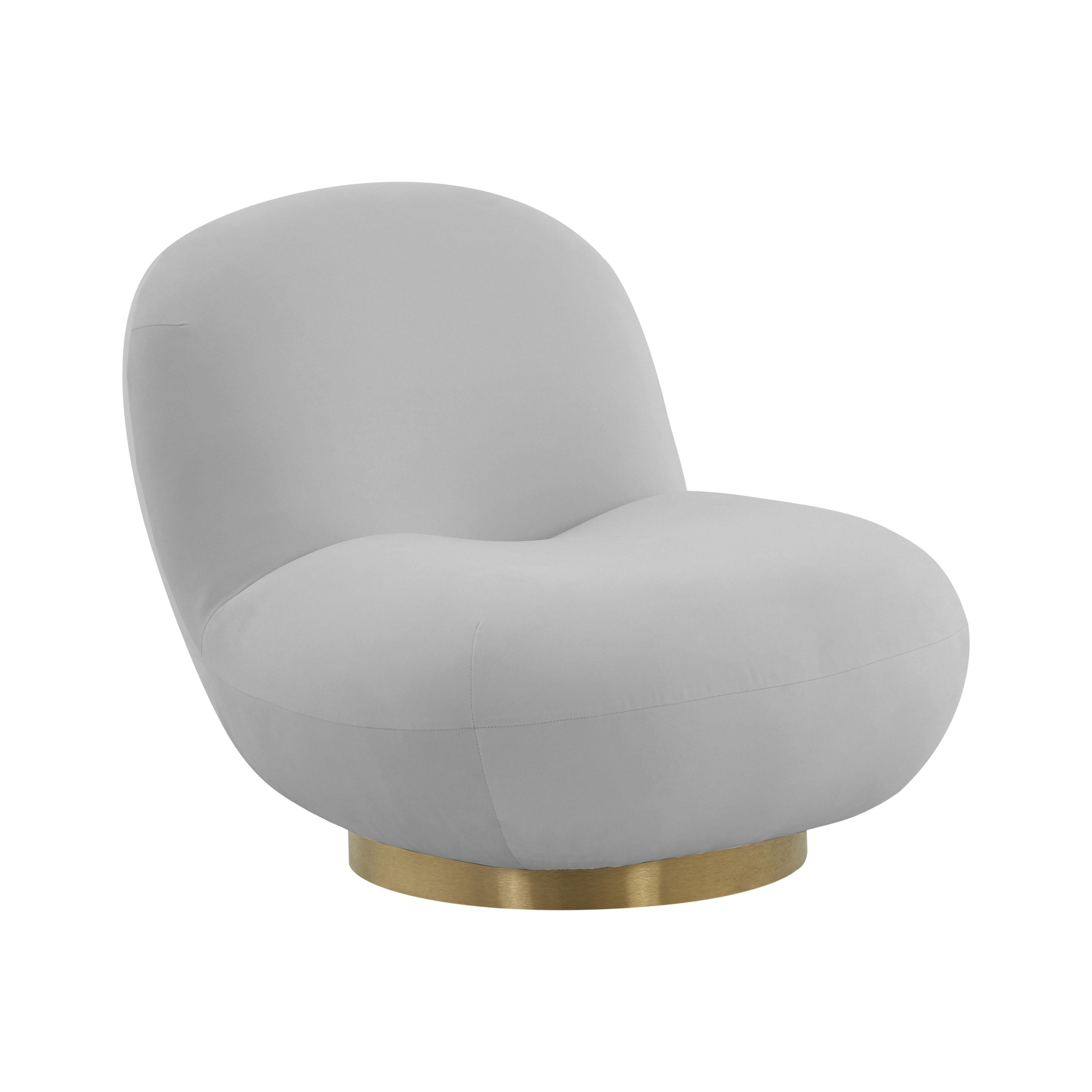 Emily Swivel Chair in Grey