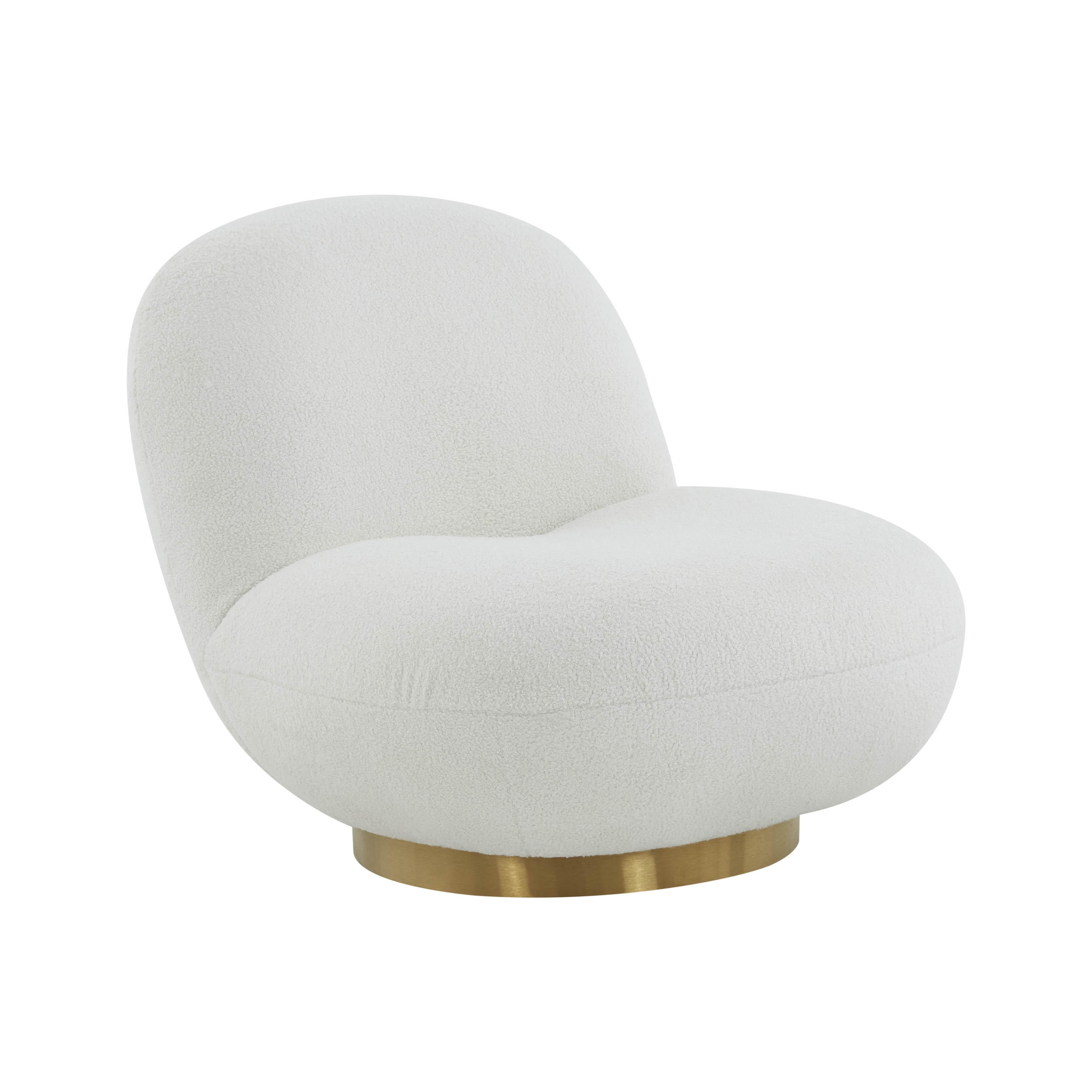 Emily Swivel Chair in White
