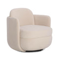 Wolfie Performance Velvet Swivel Accent Chair in Blush