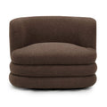 Astor Heavy Performance Boucle Swivel Hotel Lounge Chair in Brown