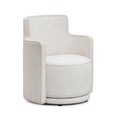 Passe Upcycled Performance Linen Swivel Chair in Cream