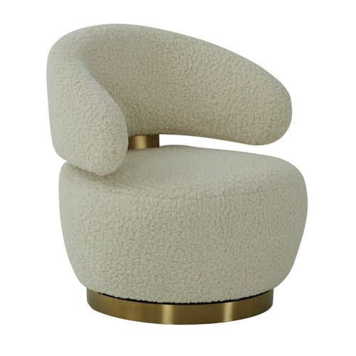 Austin Performance Fabric Swivel Accent Chair in Beige