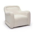 Charli Performance Boucle Swivel Chair in Cream