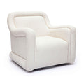 Charli Cream Performance Basketweave Chenille Swivel Chair in Default Variant