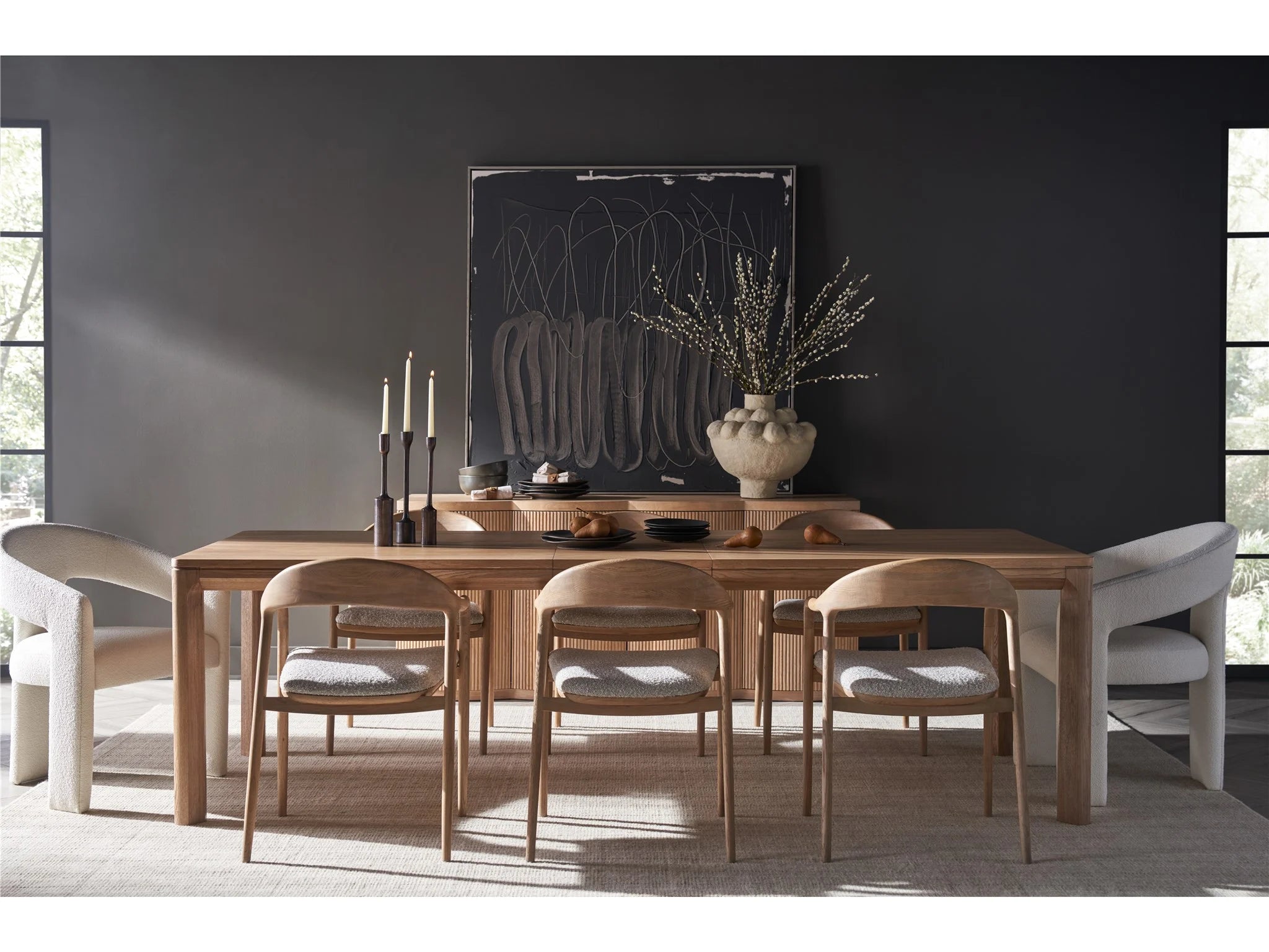 Malone Natural Oak Extension Dining Table