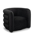 Curves Performance Velvet Swivel Accent Chair in Black
